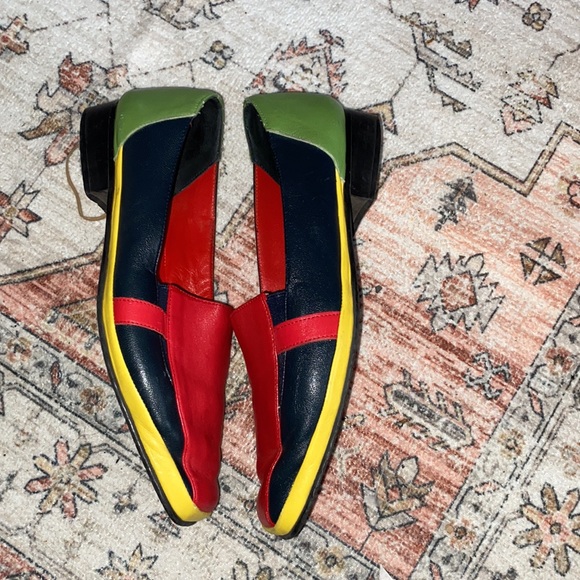 Vintage Amalfi Ida Multi Navy Nappa Leather Shoes - Picture 4 of 10